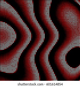 Spotted halftone grunge vector line background. Abstract red colorful illustration background. Grunge grid polka dot background pattern