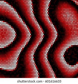Spotted halftone grunge vector line background. Abstract red colorful illustration background. Grunge grid polka dot background pattern