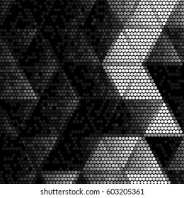 Spotted halftone grunge vector line background. Abstract illustration background. Grunge grid polka dot background pattern