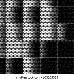 Spotted halftone grunge vector line background. Abstract illustration background. Grunge grid polka dot background pattern