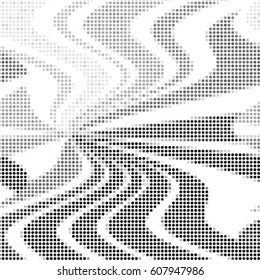 Spotted halftone grunge vector line background. Abstract illustration background. Grunge grid polka dot background pattern