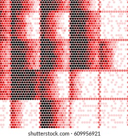 Spotted halftone grunge vector line background. Abstract colorful illustration background. Grunge grid polka dot background pattern