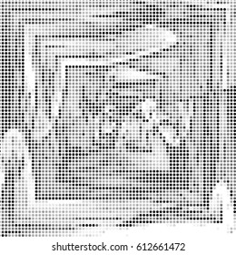 Spotted halftone grunge vector line background. Abstract illustration background. Grunge grid polka dot background pattern