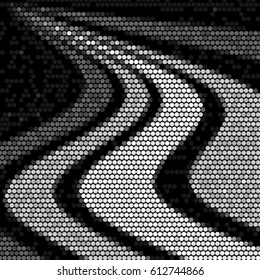 Spotted halftone grunge vector line background. Abstract illustration background. Grunge grid polka dot background pattern