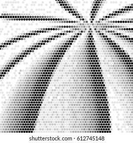 Spotted halftone grunge vector line background. Abstract illustration background. Grunge grid polka dot background pattern