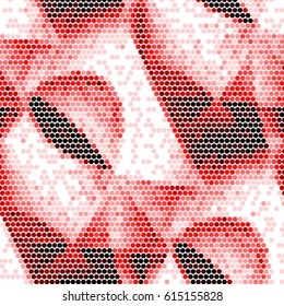 Spotted halftone grunge vector line background. Abstract colorful illustration background. Grunge grid polka dot background pattern