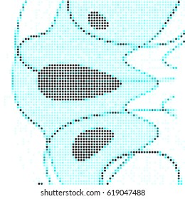 Spotted halftone grunge vector line background. Abstract colorful illustration background. Grunge grid polka dot background pattern