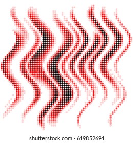 Spotted halftone grunge vector line background. Abstract colorful illustration background. Grunge grid polka dot background pattern