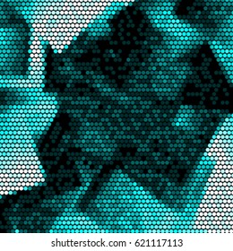 Spotted halftone grunge vector line background. Abstract colorful illustration background. Grunge grid polka dot background pattern
