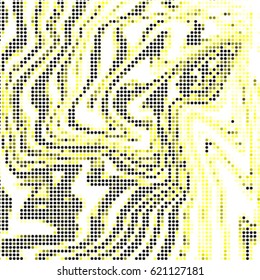 Spotted halftone grunge vector line background. Abstract colorful illustration background. Grunge grid polka dot background pattern