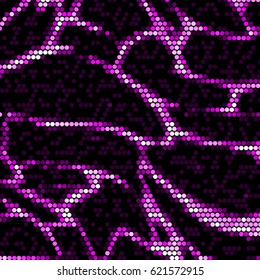 Spotted halftone grunge vector line background. Abstract colorful illustration background. Grunge grid polka dot background pattern