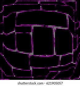 Spotted halftone grunge vector line background. Abstract colorful illustration background. Grunge grid polka dot background pattern