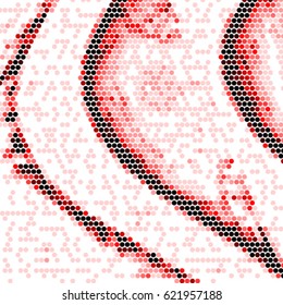 Spotted halftone grunge vector line background. Abstract colorful illustration background. Grunge grid polka dot background pattern