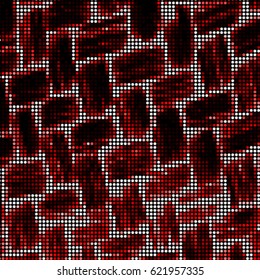 Spotted halftone grunge vector line background. Abstract colorful illustration background. Grunge grid polka dot background pattern