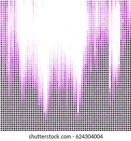 Spotted halftone grunge vector line background. Abstract colorful illustration background. Grunge grid polka dot background pattern