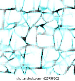Spotted halftone grunge vector line background. Abstract colorful illustration background. Grunge grid polka dot background pattern