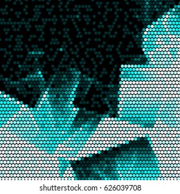 Spotted halftone grunge vector line background. Abstract colorful illustration background. Grunge grid polka dot background pattern