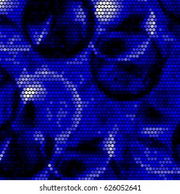 Spotted halftone grunge vector line background. Abstract colorful illustration background