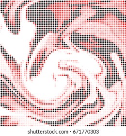 Spotted halftone grunge vector line background. Abstract colorful illustration background. Grunge grid polka dot background pattern