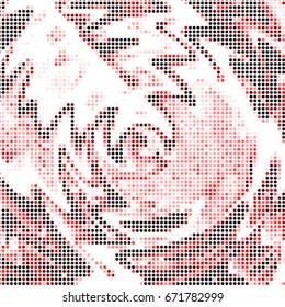 Spotted halftone grunge vector line background. Abstract colorful illustration background. Grunge grid polka dot background pattern
