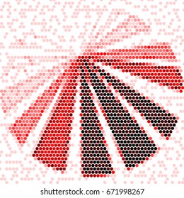 Spotted halftone grunge vector line background. Abstract colorful illustration background. Grunge grid polka dot background pattern