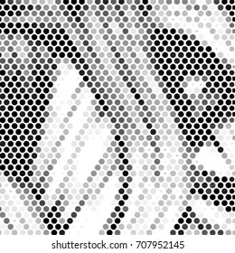 Spotted halftone grunge vector line background. Abstract illustration background. Grunge grid polka dot background pattern
