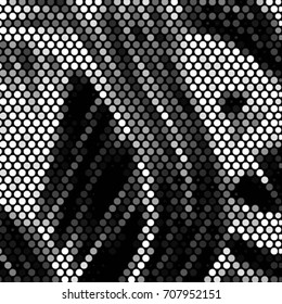Spotted halftone grunge vector line background. Abstract illustration background. Grunge grid polka dot background pattern
