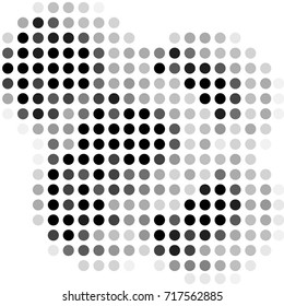 Spotted halftone grunge vector line background. Abstract illustration background. Grunge grid polka dot background pattern

