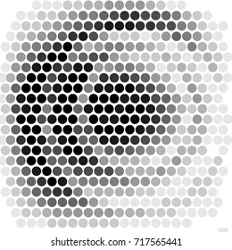 Spotted halftone grunge vector line background. Abstract illustration background. Grunge grid polka dot background pattern
