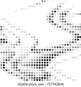 Spotted halftone grunge vector line background. Abstract illustration background. Grunge grid polka dot background pattern
