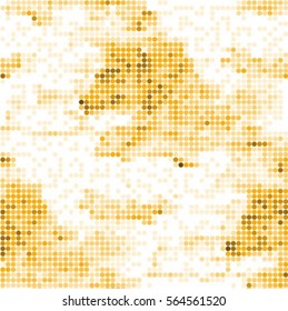 Spotted halftone grunge yellow line vector background. Abstract illustration background. Grunge grid polka dot background pattern