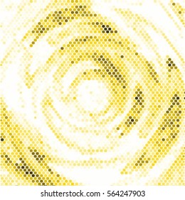 Spotted halftone grunge yellow rust line vector background. Abstract illustration background. Grunge grid polka dot background pattern