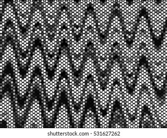 Spotted halftone wave effect. Abstract vector illustration background