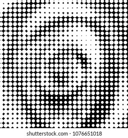 Spotted monochrome vector background. Abstract halftone illustration pattern. Vintage texture
