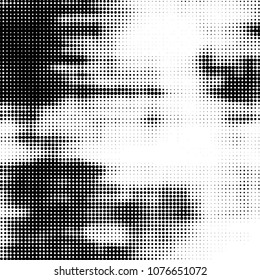 Spotted monochrome vector background. Abstract halftone illustration pattern. Vintage texture
