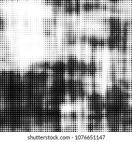 Spotted monochrome vector background. Abstract halftone illustration pattern. Vintage texture
