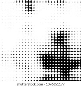 Spotted monochrome vector background. Abstract halftone illustration pattern. Vintage texture
