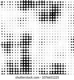 Spotted monochrome vector background. Abstract halftone illustration pattern. Vintage texture
