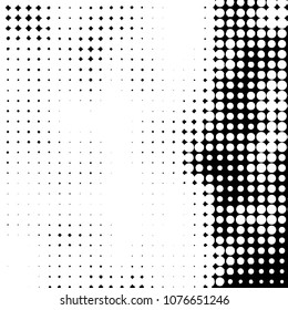 Spotted monochrome vector background. Abstract halftone illustration pattern. Vintage texture
