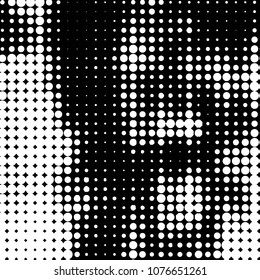 Spotted monochrome vector background. Abstract halftone illustration pattern. Vintage texture
