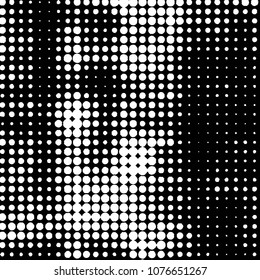 Spotted monochrome vector background. Abstract halftone illustration pattern. Vintage texture

