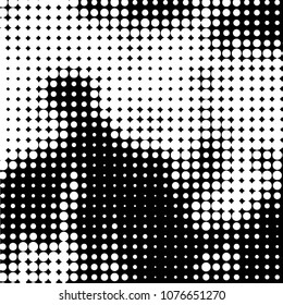 Spotted monochrome vector background. Abstract halftone illustration pattern. Vintage texture
