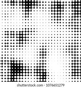 Spotted monochrome vector background. Abstract halftone illustration pattern. Vintage texture
