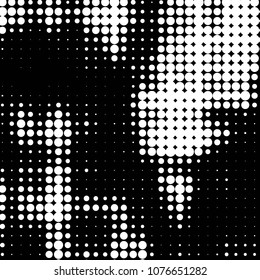Spotted monochrome vector background. Abstract halftone illustration pattern. Vintage texture
