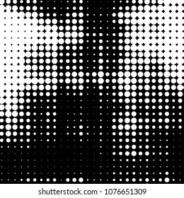 Spotted monochrome vector background. Abstract halftone illustration pattern. Vintage texture
