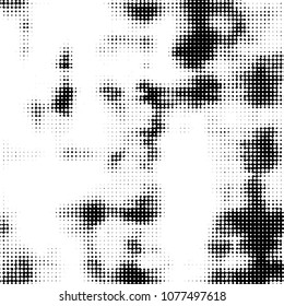 Spotted monochrome vector background. Abstract halftone illustration pattern. Vintage texture

