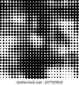 Spotted monochrome vector background. Abstract halftone illustration pattern. Vintage texture
