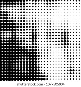 Spotted monochrome vector background. Abstract halftone illustration pattern. Vintage texture
