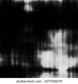 Spotted monochrome vector background. Abstract halftone illustration pattern. Vintage texture
