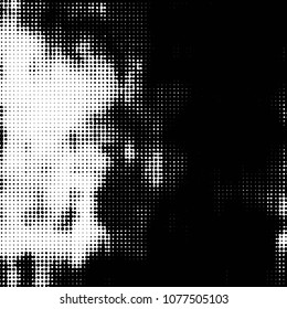 Spotted monochrome vector background. Abstract halftone illustration pattern. Vintage texture
